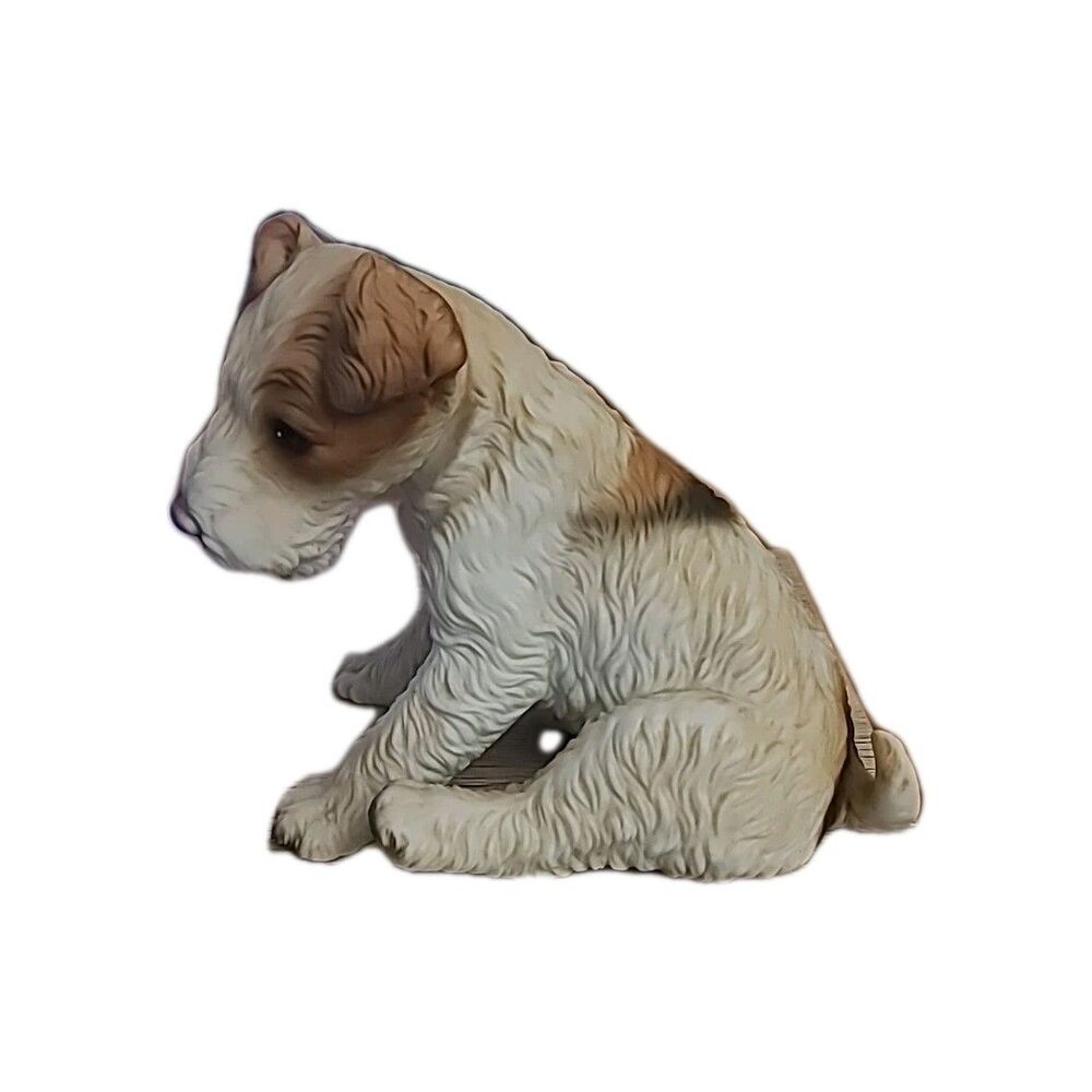 Arnart Royal Crown Ceramic Fox Terrier Sitting Figurine Vintage 1950s 1960sJapan